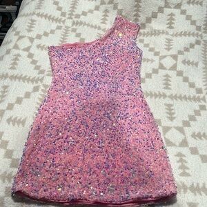 Windsor Pink Sequin Homecoming Dress